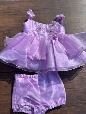Lilac Tulle Baby Dress & Bloomers Set